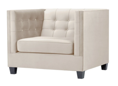 Armchair Modern Chesterfield Textile Fabric White Creative Loft Furniture new Living room